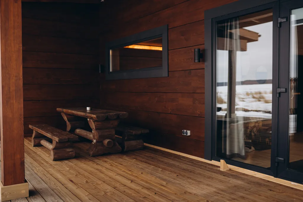 Коттедж с баней, банным чаном и видом на залив