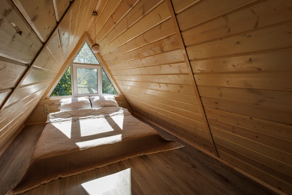 Коттедж Коттедж А-фрейм для отдыха в дубовом лесу — Кузяево