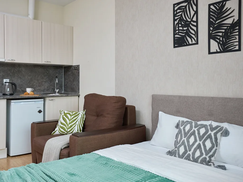 Студия с потрясающим видом на море и горы