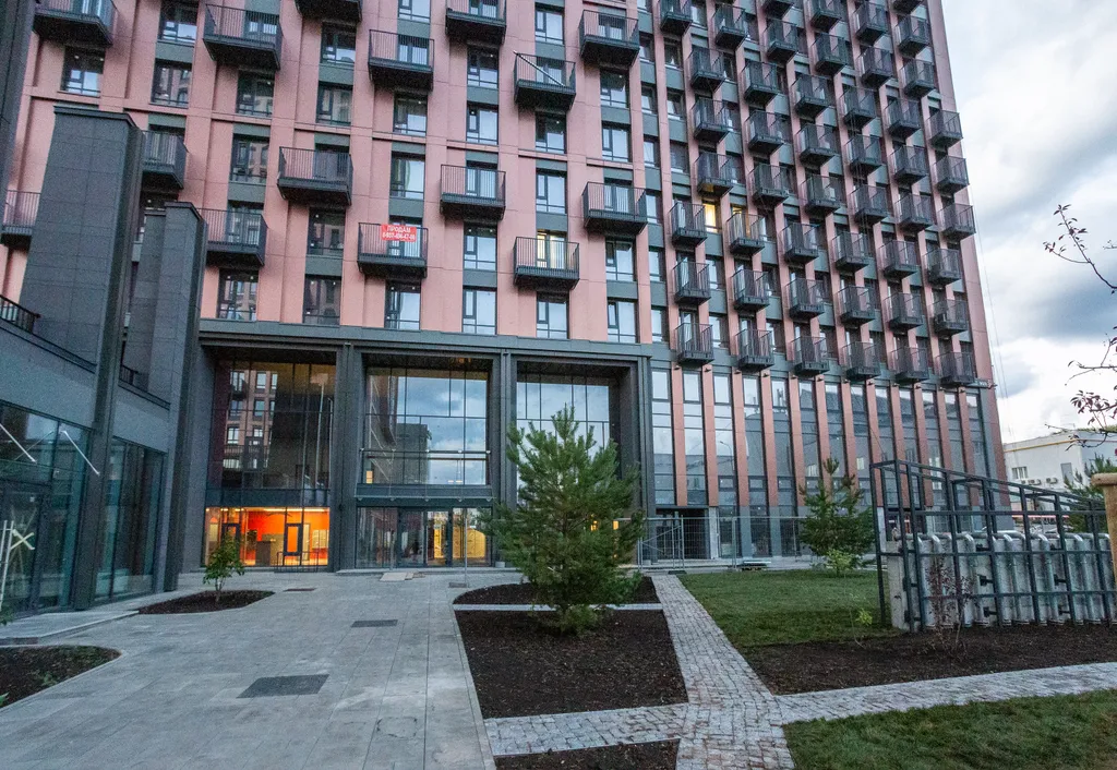 Просторная студия Мятный лён на 31 этаже в шаге от Тинькофф-холл