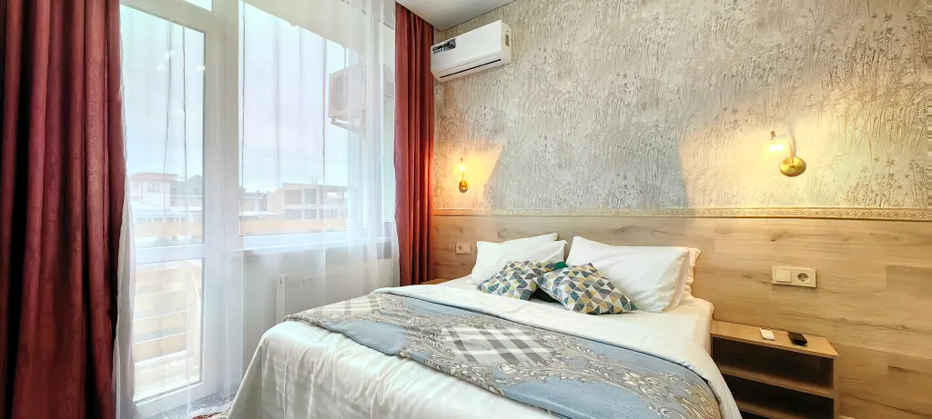 Уютная студия с балконом, отоплением, кухней, стиралкой, беседкой, парковкой