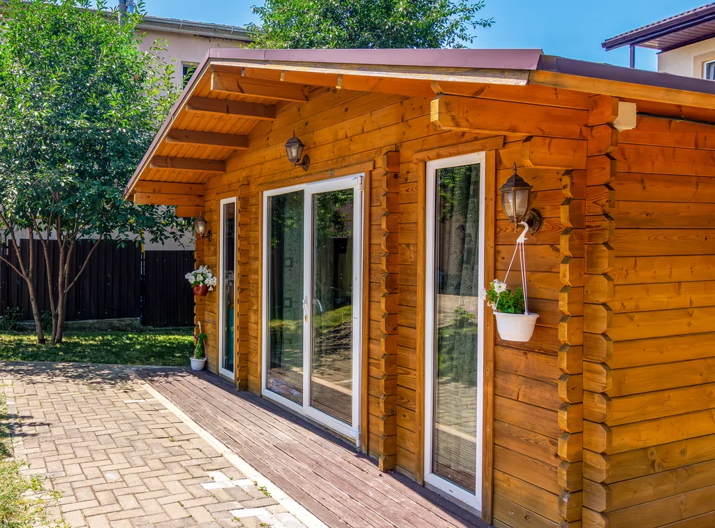 Современный деревянный дом из бруса