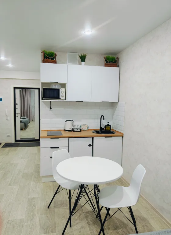 Уютный апартамент в новостройке с двумя кроватями