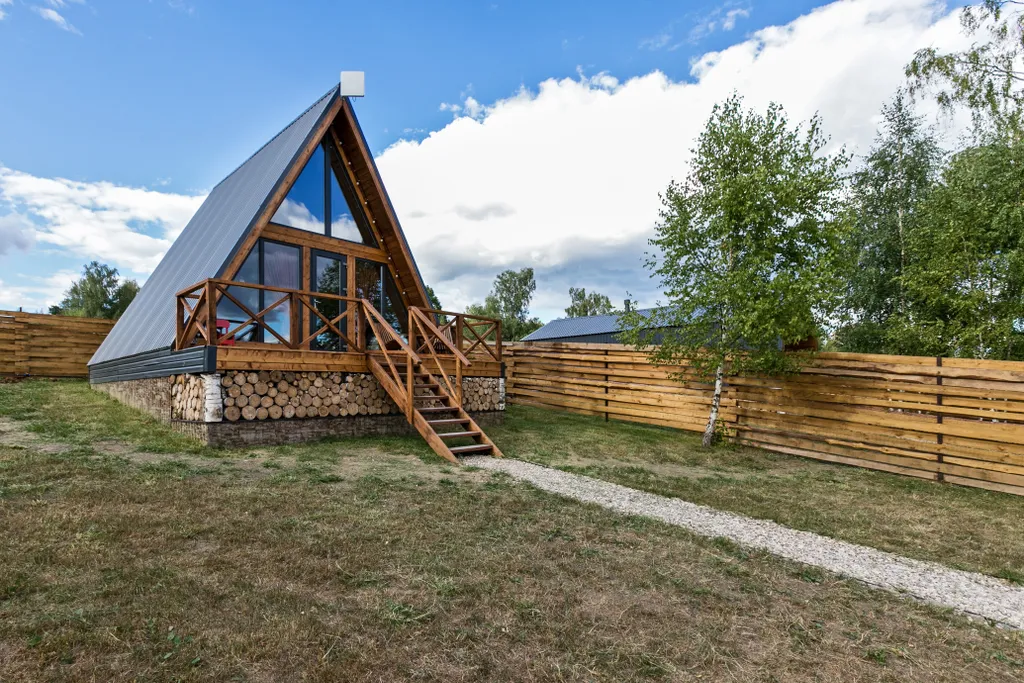 Афрейм (дом-шалаш) ОСЕНЬ с баней