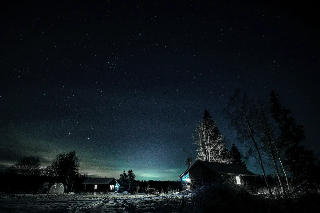 Загородный дом в лесу вблизи залива