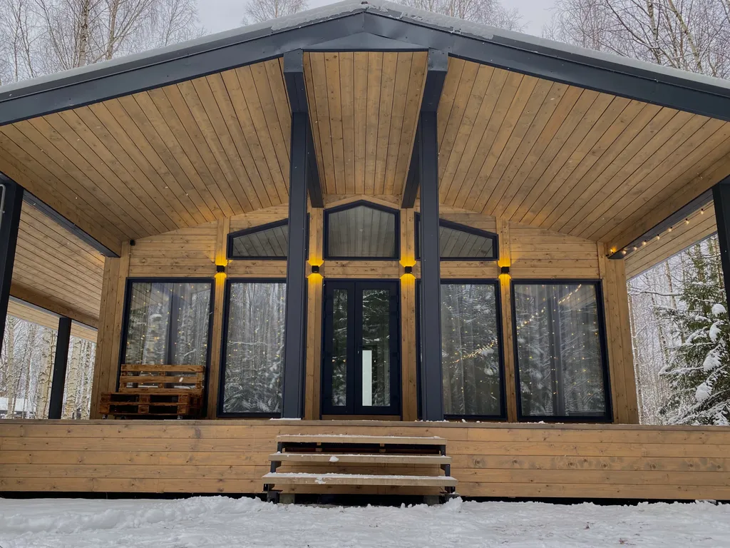 Эко-дом с панорамными окнами #1