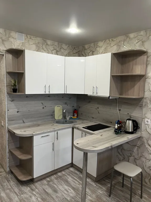 Светлая квартира-студия со свежим ремонтом и новой мебелью