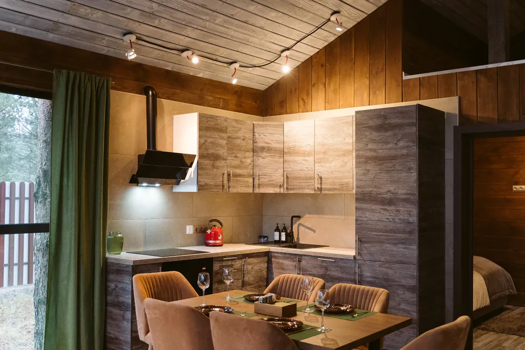 Коттедж Minos с камином