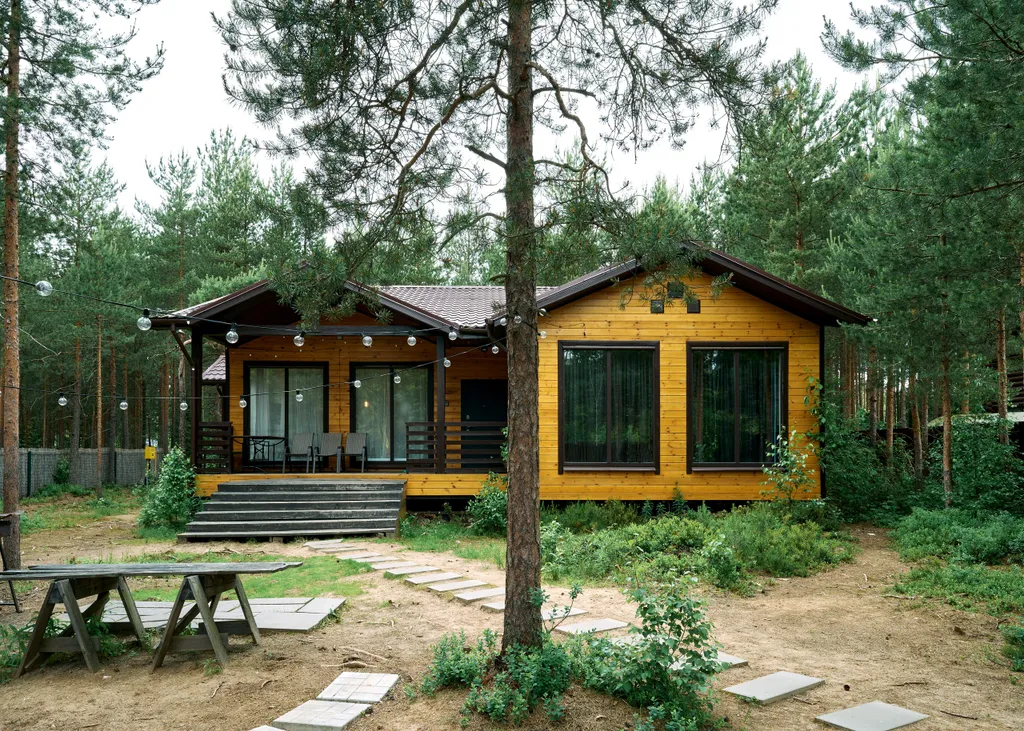 Коттедж Дом Техас в соснах с баней в 20 минутах от центра Петербурга — Песочный