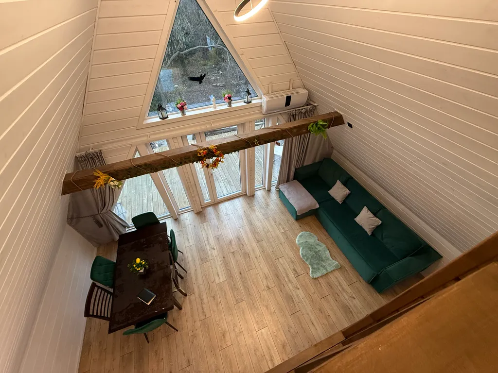 Коттедж А-фрейм коттедж Мята с бассейном — Прасковеевка