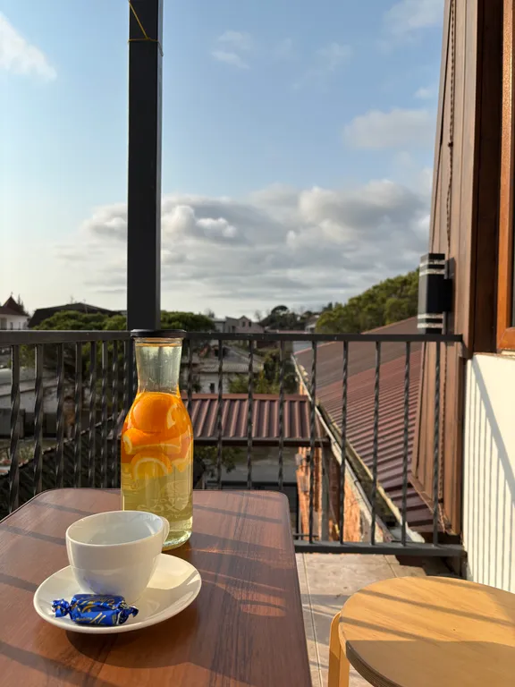 Уютная мансарда с видом на двор и сад