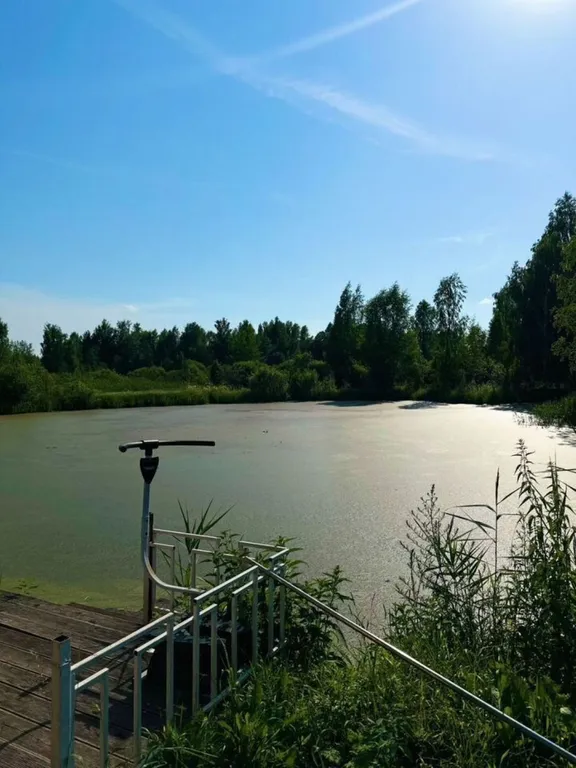 Дом баня на берегу водоема