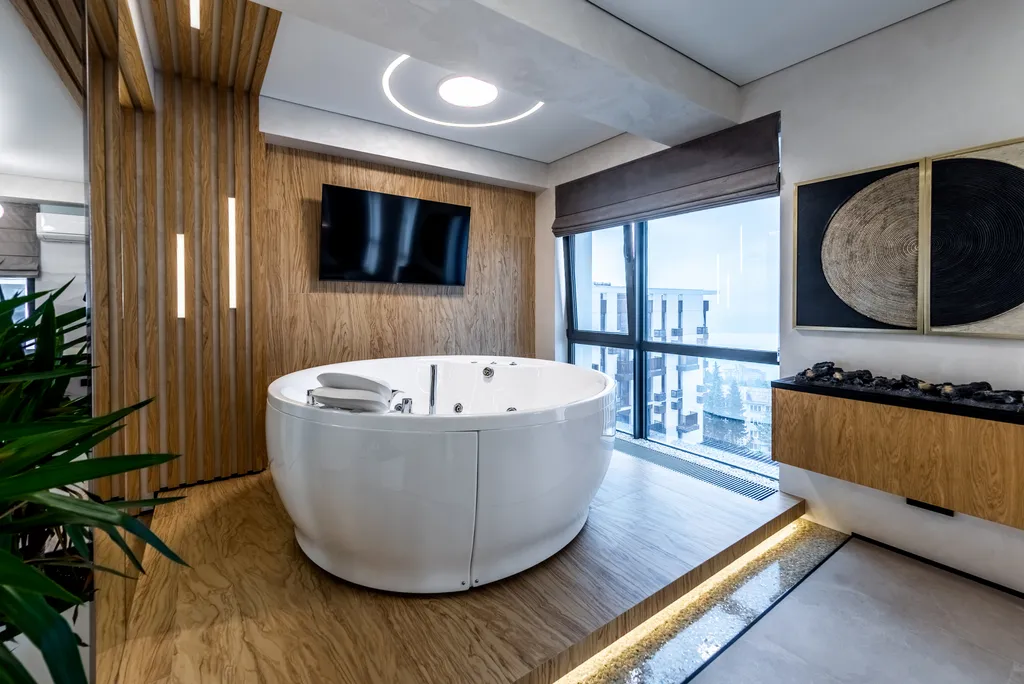 Большая романтическая студия с джакузи и видом на море в ЖК Моравия