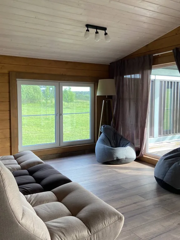 Дом из клееного бруса с панорамным видом