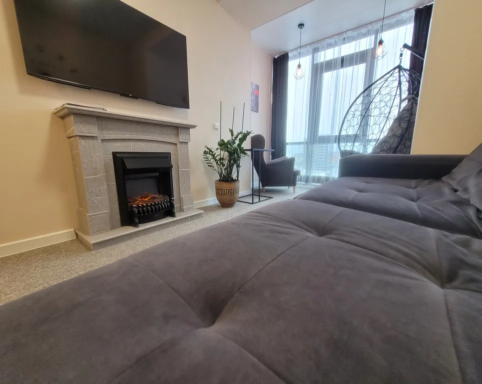 Квартира-студия с фитобочкой и джакузи с панорамным видом в ЖК Scandis