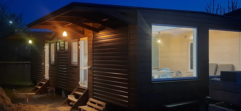 Новый дом в экостиле с мангалом