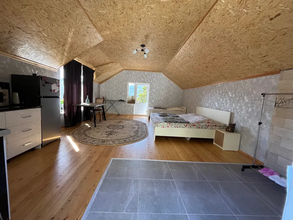 Светлая студия с видом на горы