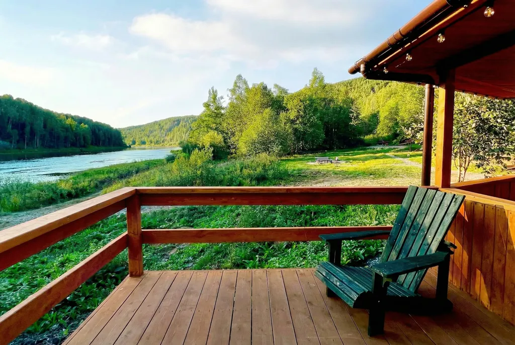 Уютный домик на берегу реки Косьва