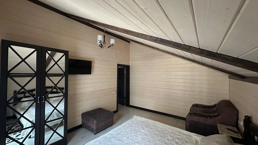 Шале с видом на горы и реку Moon House Arkhyz