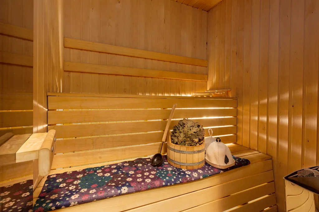 Дом с бассейном и сауной у леса