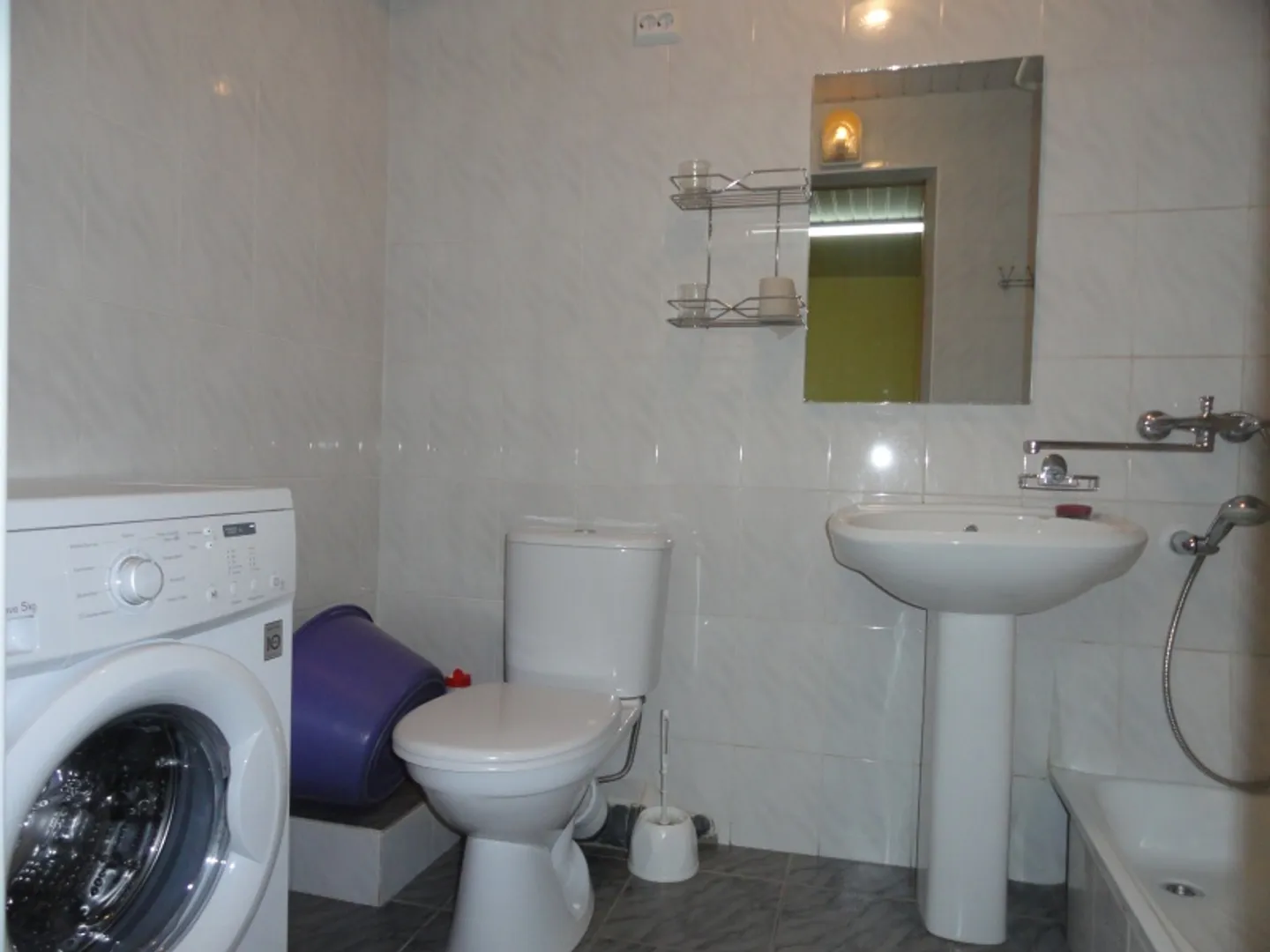 Санузел совмещённый, теплый пол