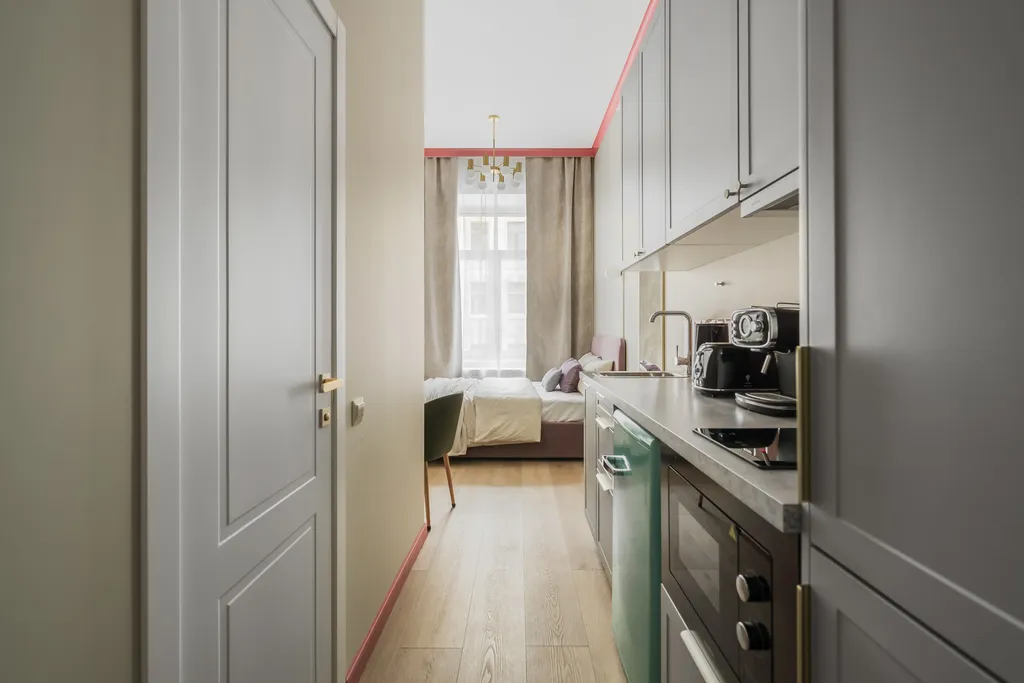 Квартира Квартира Уютная студия с кондиционером — Санкт-Петербург