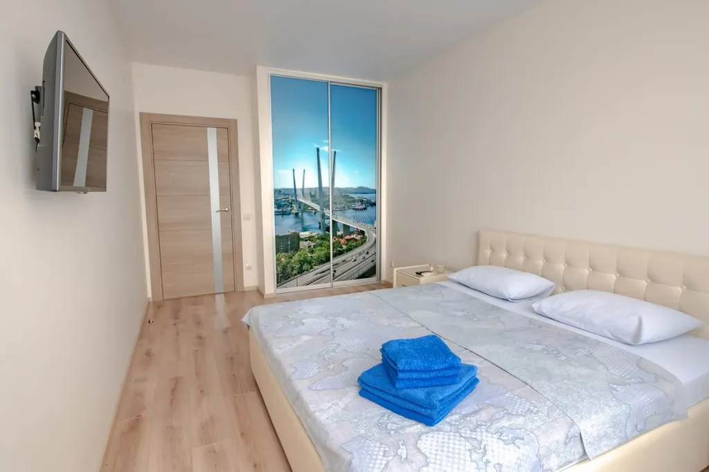 Уютная двухкомнатная квартира с видом на город