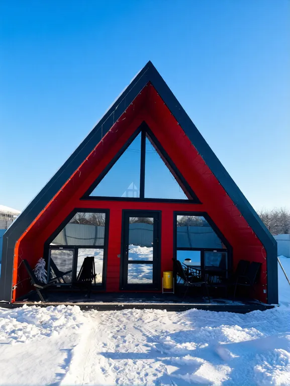 Коттедж А-Фрейм за городом для семейного отдыха