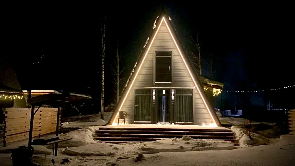 Уютнейший A-frame с сауной Черника