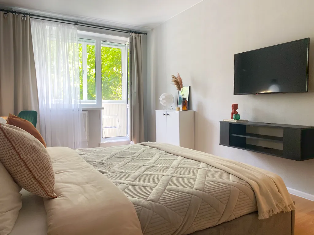 Светлая уютная квартира рядом с ТЦ Лотос Плаза