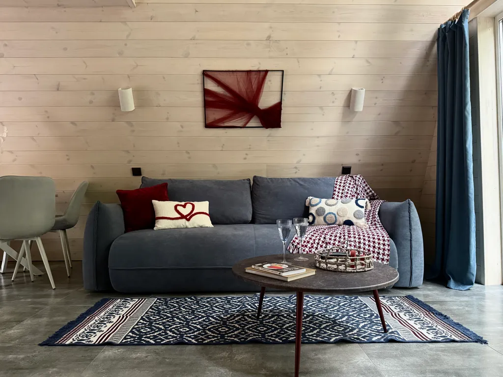 Уютный А-фрейм Ручей с баней и чаном