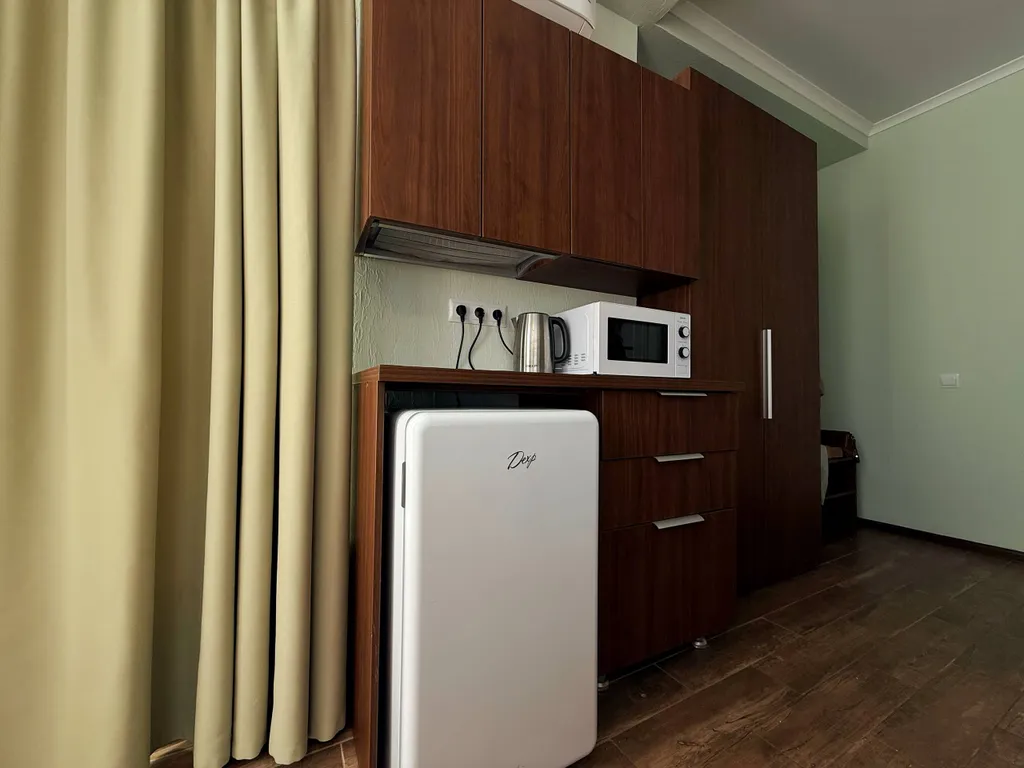 Апартаменты с видом на море. 3 минуты до пляжа. Для пятерых