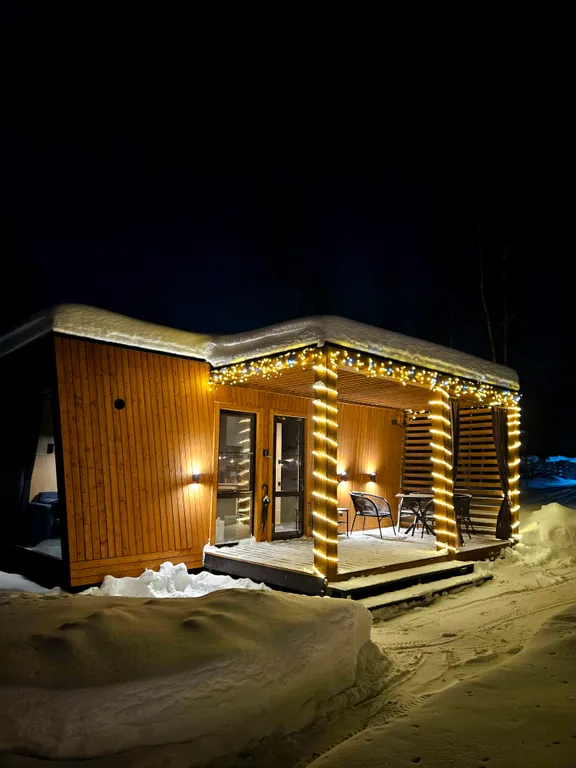 Уютный дом с панорамными окнами