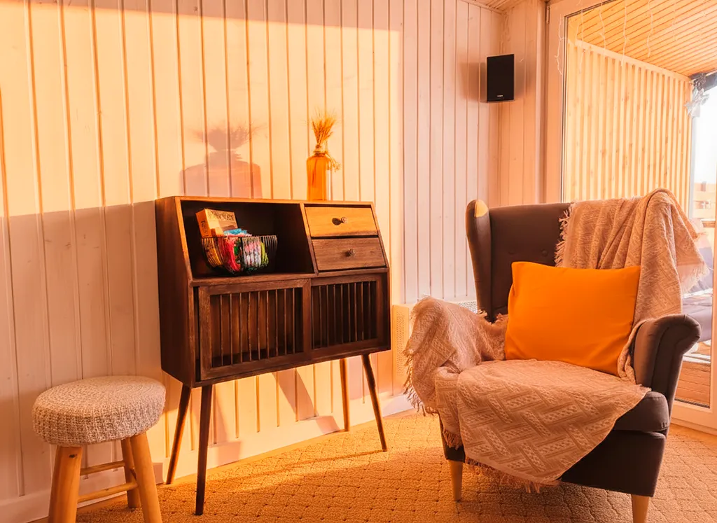 Уединённый домик с баней и горячей купелью под открытым небом