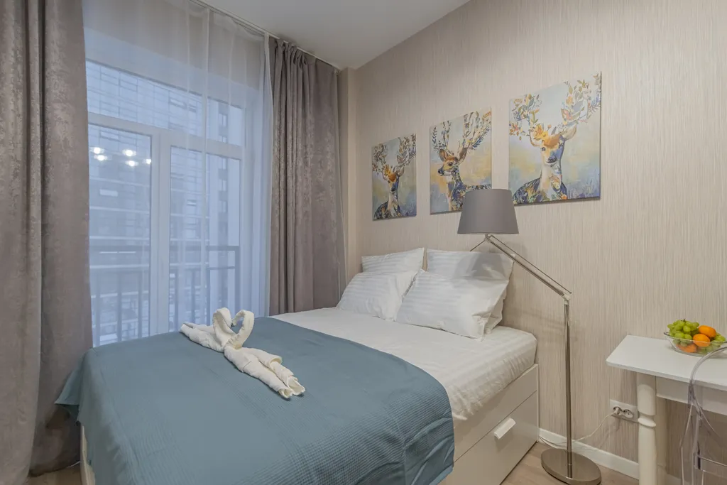 Квартира Квартира Уютная, дизайнерская студия рядом с парком в ЖК Салют — Санкт-Петербург