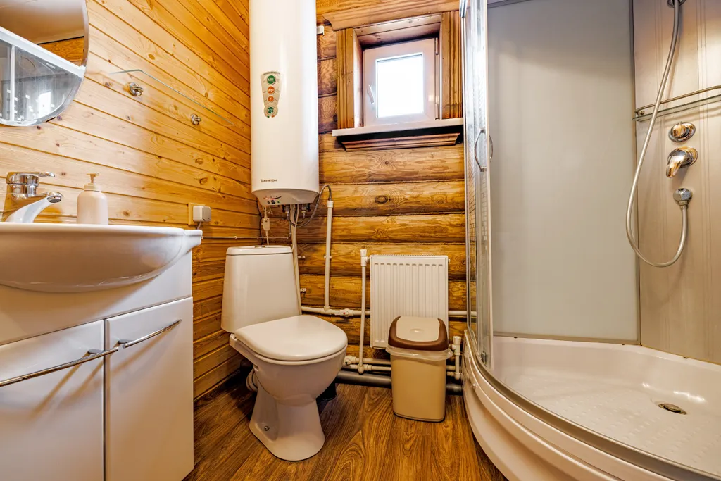 Дом в стиле Rustic с баней на дровах