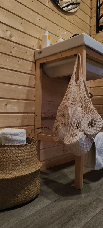 Дом A-frame у подножья горы