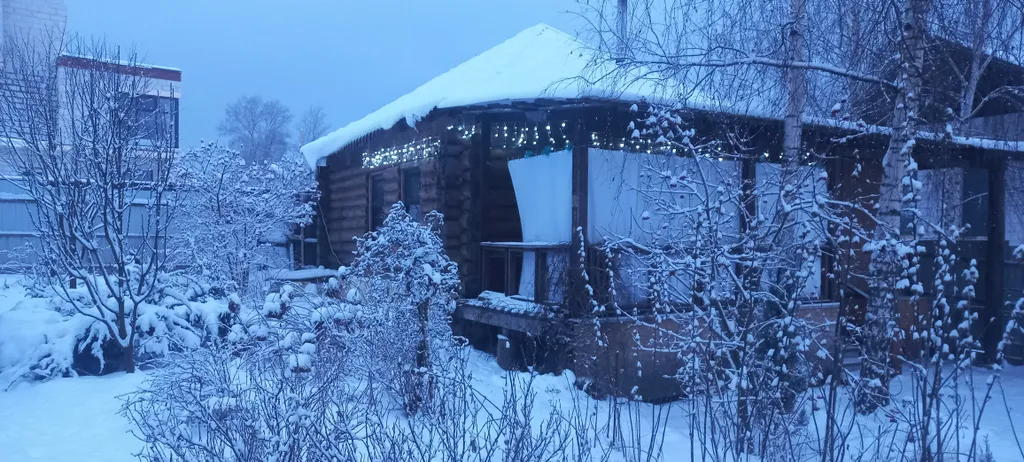 Дом с русской баней внутри.