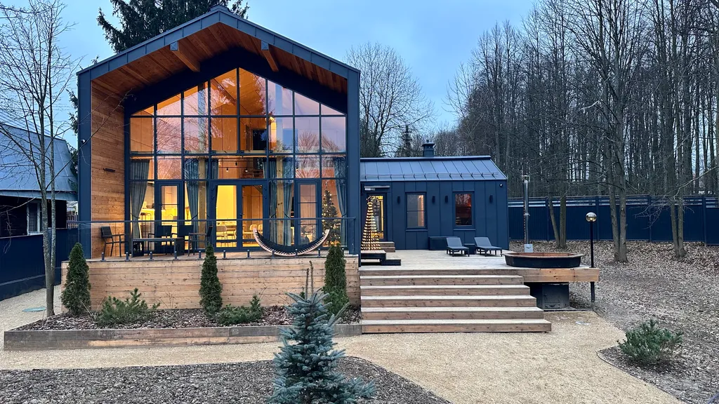 Шикарный Барн с сауной и купелью