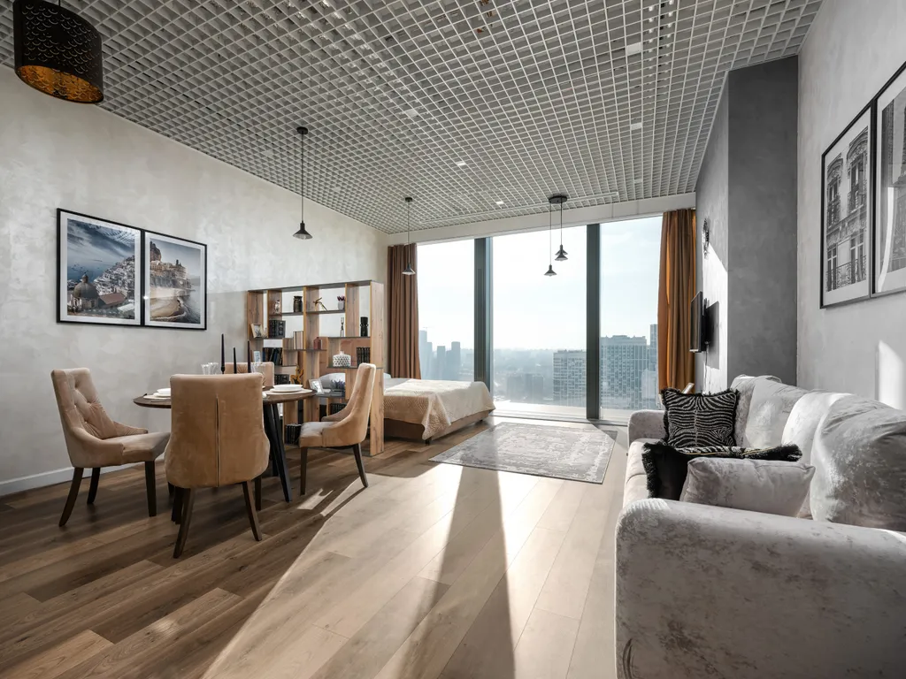 Neva Shedar 28 этаж 51 м2 панорамный вид на город. Шикарный закат.