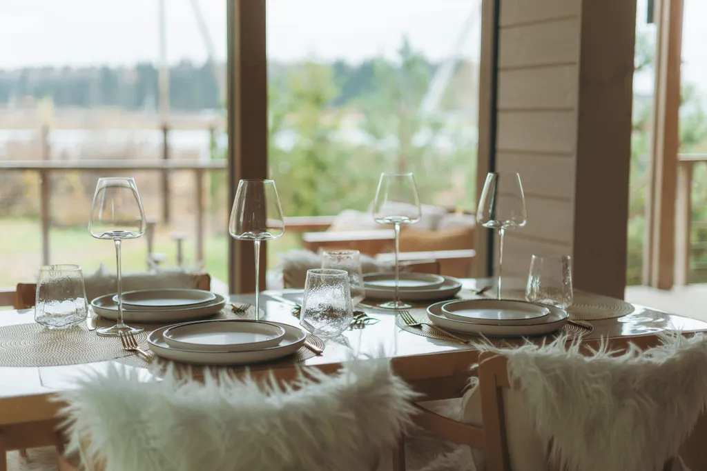 Дом с баней и чаном у воды и леса бохо