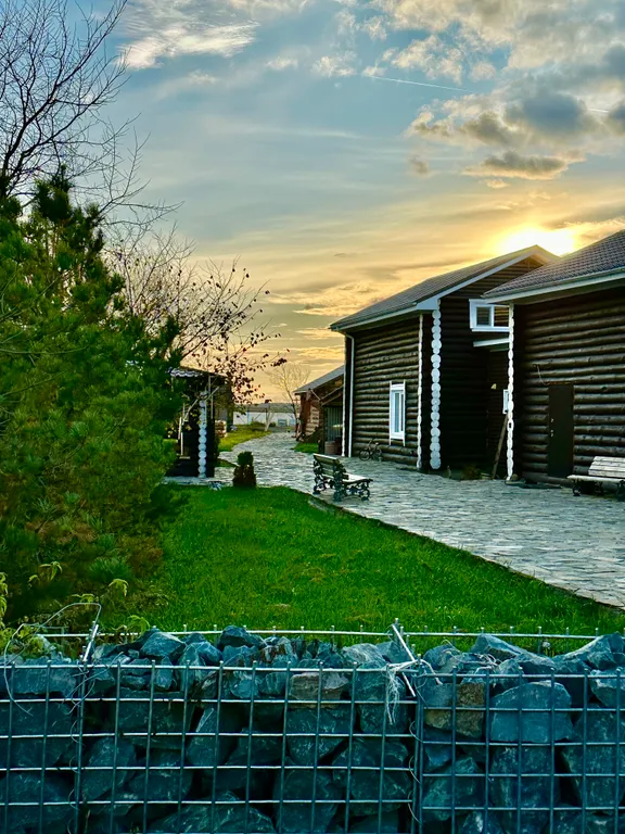 Дом в русском стиле Гжель