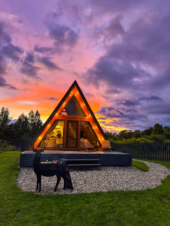 Уютный домик A-frame