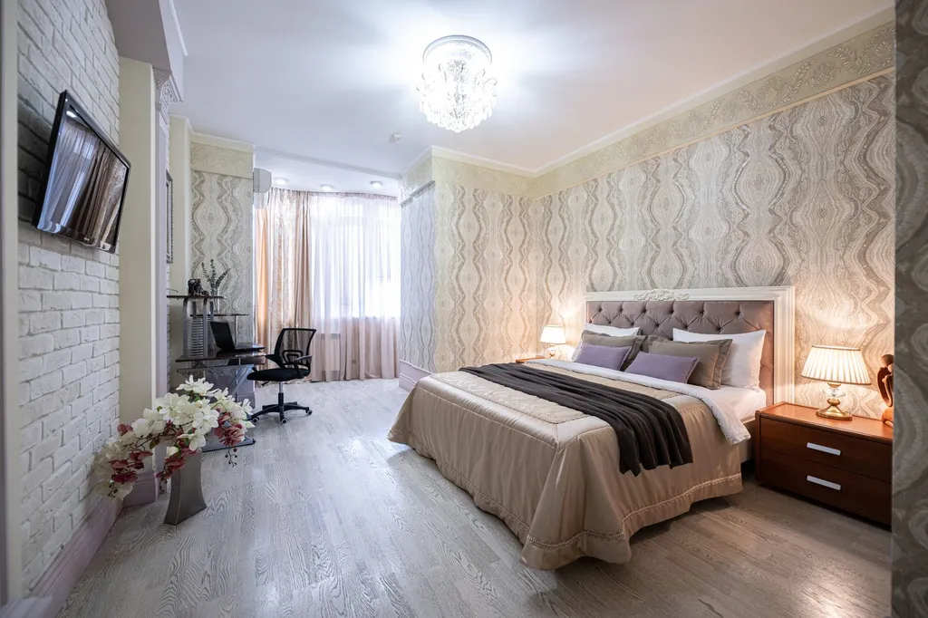 Большая квартира с кондиционерами и камином