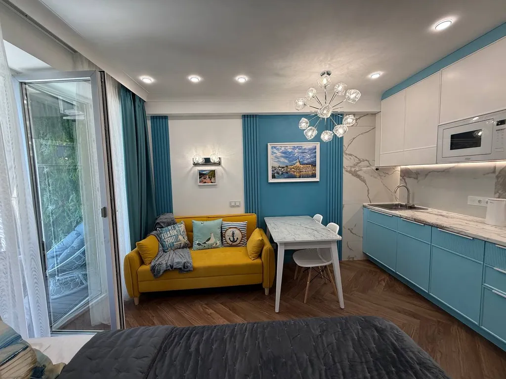 Квартира Морская симфония - уютная студия с видом на море и открытым бассейном — аренда посуточно в Дагомыс