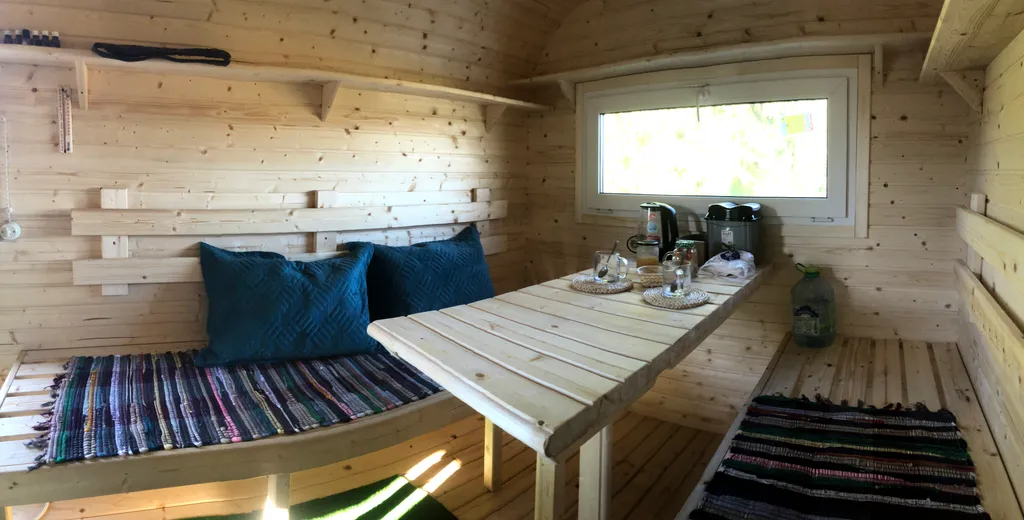 Дом A-frame с баней и чаном