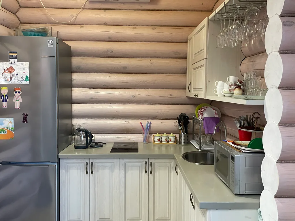 Дом из бревна с русской баней