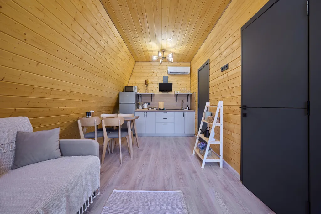 Коттедж Коттедж Уютное шале с 1 спальней + гостиная с кухней и ванной комнатой — Мезмай