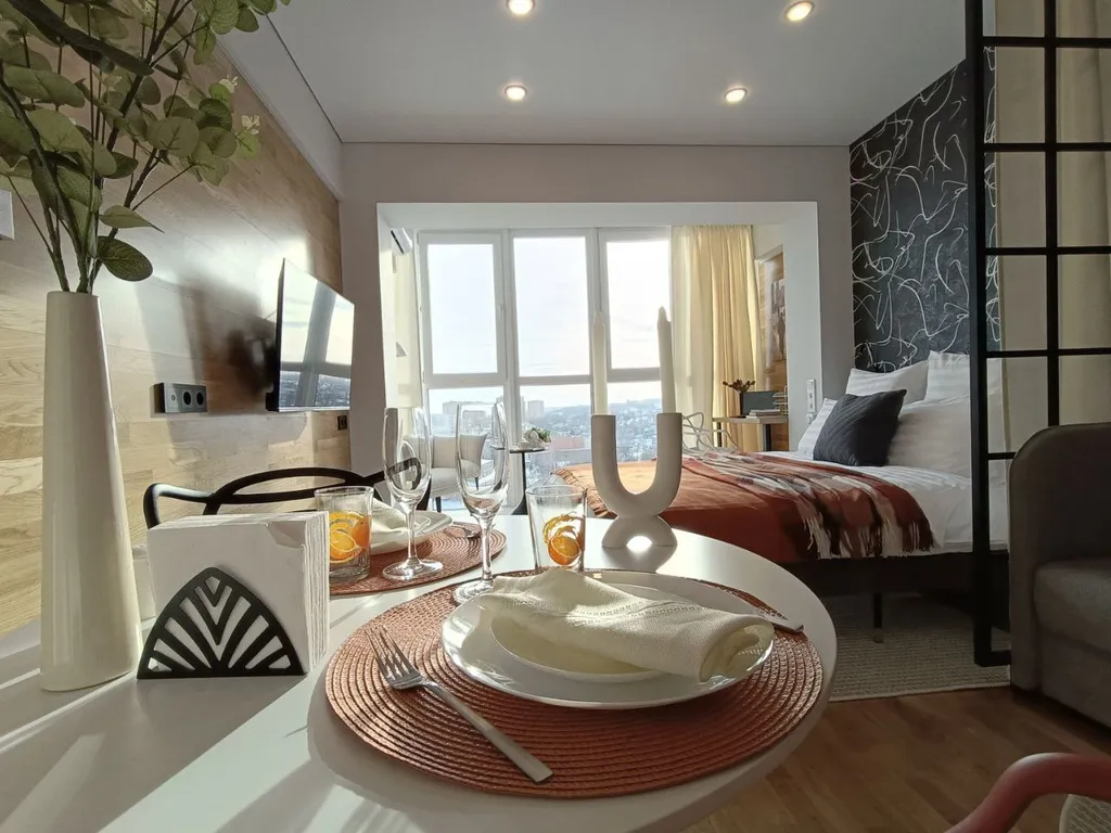 Комфортабельная студия в центре города в доме премиум -класса