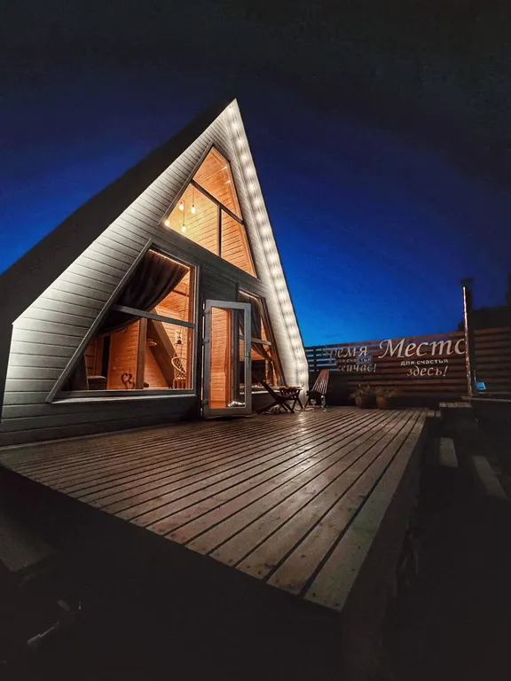 Дом у озера с банным чаном и русской баней